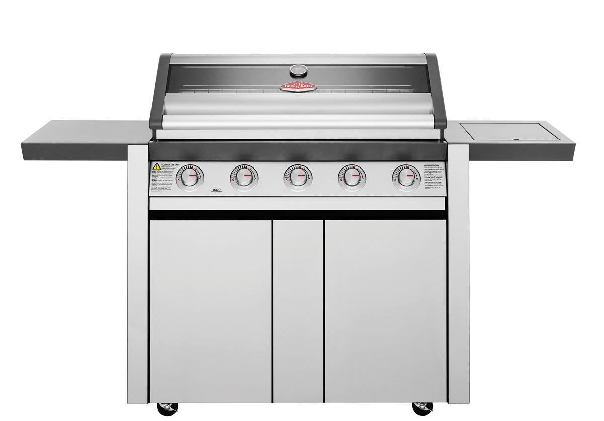 Beefeater 1600 Series Stainless Steel 5 Burner BBQ on Trolley