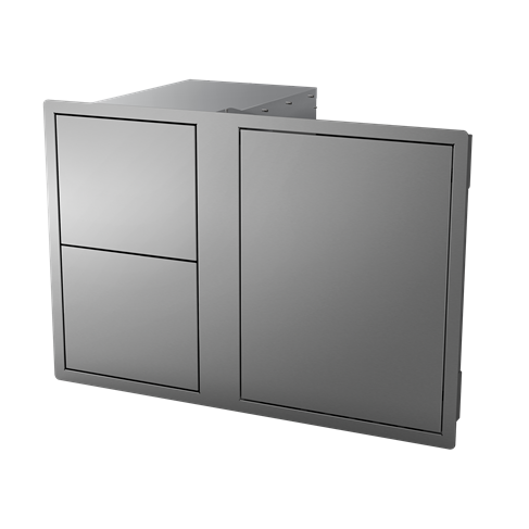 Beefeater Stainless Steel Single Cupboard Door with 2 Drawers