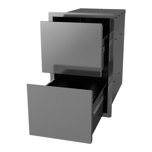 Beefeater Stainless Steel Double Drawers