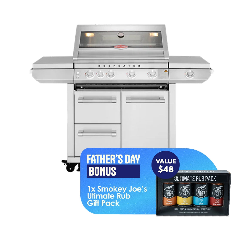 Beefeater 7000 Series Premium 4 Burner with Side Burner BBQ on Trolley