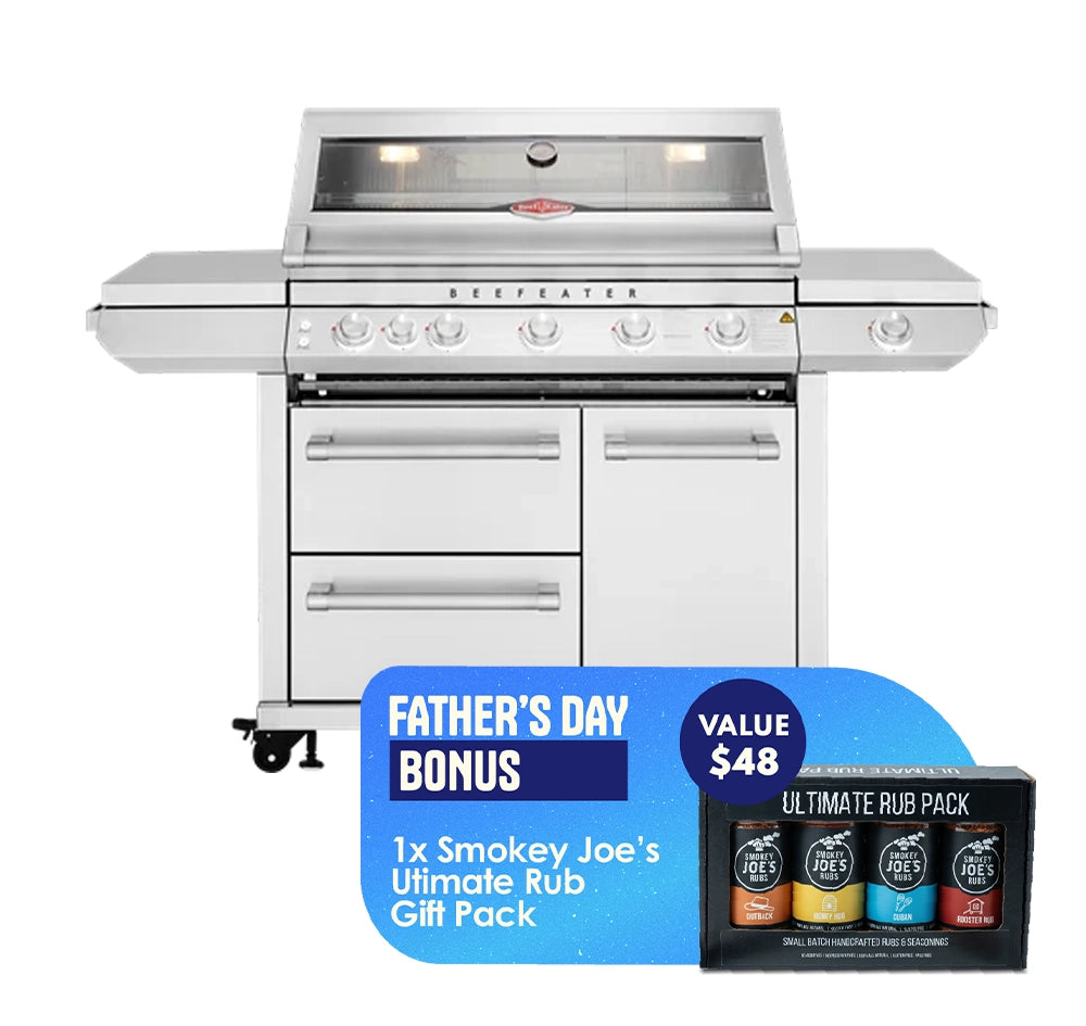 Beefeater 7000 Series Premium 5 Burner with Side Burner BBQ on Trolley
