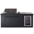Bossworx Outdoor Kitchen with Black Stainless Steel 4 Burner BBQ & Fridge