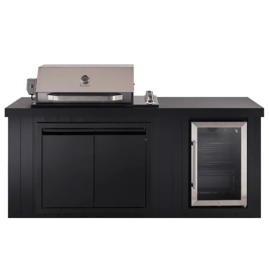Bossworx Outdoor Kitchen with Stainless Steel 4 Burner BBQ & Fridge