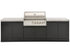 Crossray Outdoor Kitchen 4 Burner BBQ & Double Side Cabinets