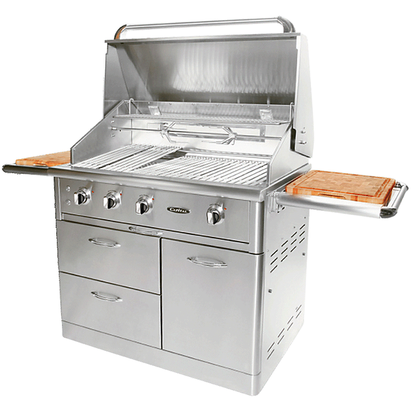 Capital 40" Cart Model 2 Burner Mobile BBQ with Solid Flat Plate ACG40RFS1L 