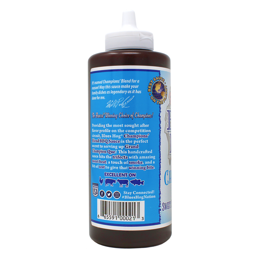 Blues Hog Champions Blend BBQ Sauce Squeeze Bottle