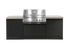 Crossray Xplor Compact Grey Outdoor Kitchen with Black 4 Burner BBQ