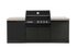 Crossray Xplor Compact Grey Outdoor Kitchen with Black 4 Burner BBQ