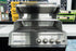 Crossray Xplor Grey Outdoor Kitchen 4 Burner BBQ, Double Door Fridge & Storage