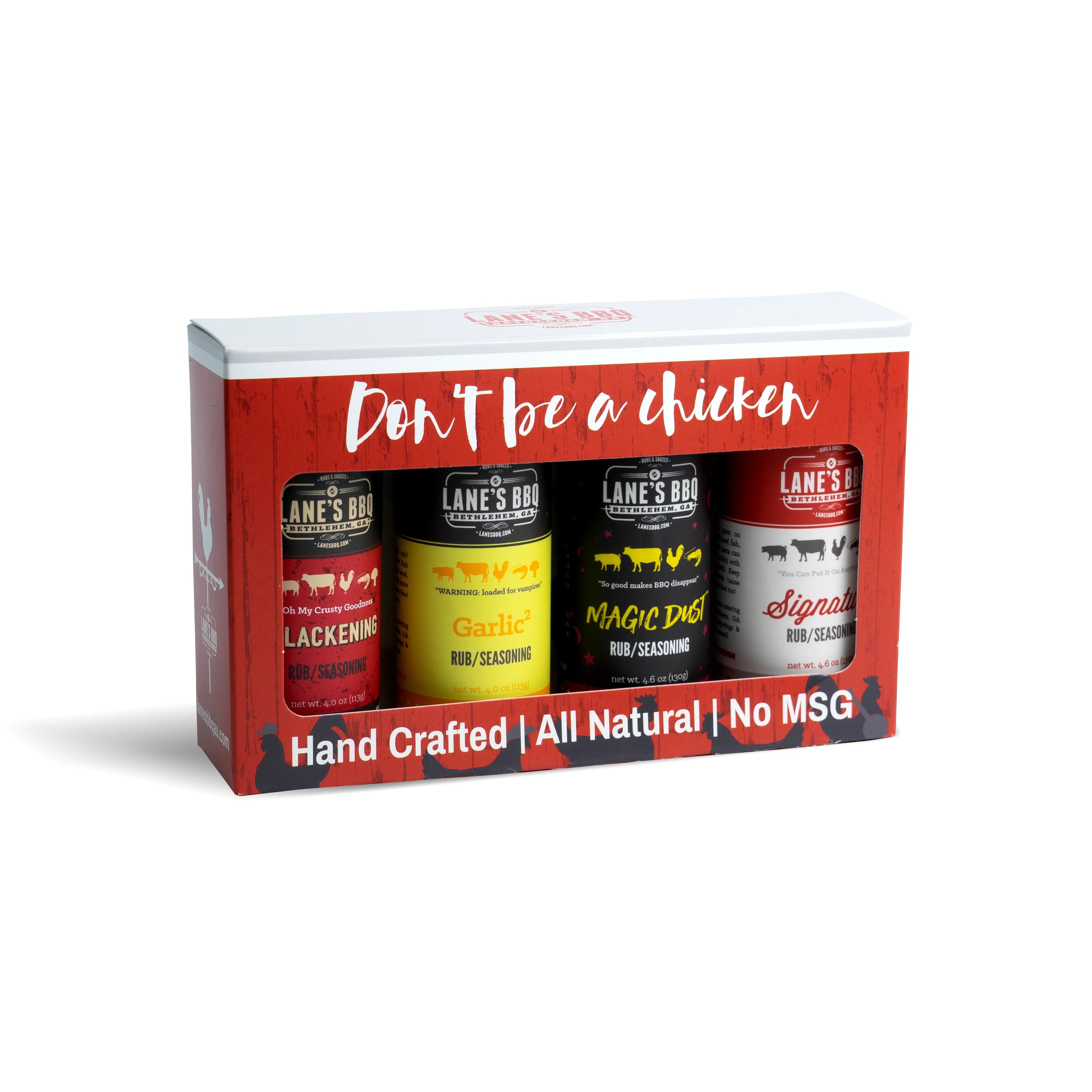 Lane's BBQ Dont Be A Chicken - 4 Rub Gift Set