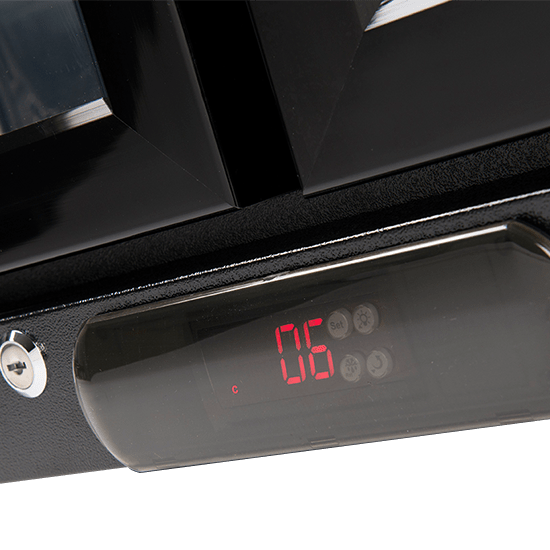 Euro 208 Litre Black Double Doors Beverage Cooler - EA900WFBL