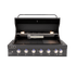 Euro Appliances 6 Burner Black Built In BBQ
