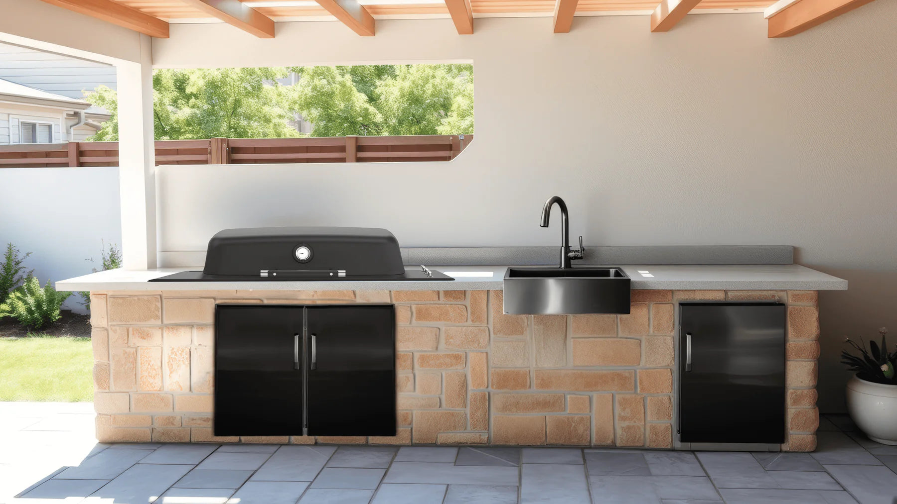 Everdure Furnace Built In BBQ - Black