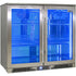 Rhino 248 Litre ENVY Heated Glass Double Door 316 SS Outdoor Bar Fridge - ENV2H-SS