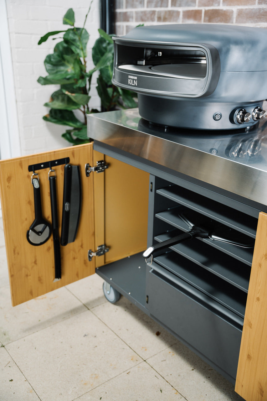 Everdure Pizza Oven Preparation Table - Timber Look