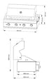 Euro Appliances 4 Burner Black Built In BBQ