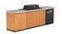 Everdure Seabreeze 3 Burner BBQ Timber Look Modular Outdoor Kitchen with Double Door Storage & Beverage Cooler