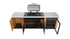 Everdure Seabreeze 3 Burner BBQ Timber Look Modular Outdoor Kitchen with Double Door Storage & Beverage Cooler