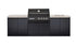 Crossray Premium Xplor Grey Outdoor Kitchen with Black 4 Burner BBQ