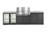 Crossray Xplor Grey Outdoor Kitchen 4 Burner BBQ, Double Door Fridge, Storage & Sink