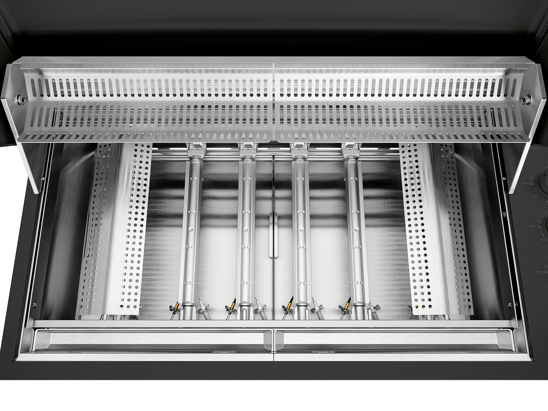 Beefeater ProLine Series 6 Burner Built In Gas BBQ with Hood - COLORBOND Steel Monument Finish