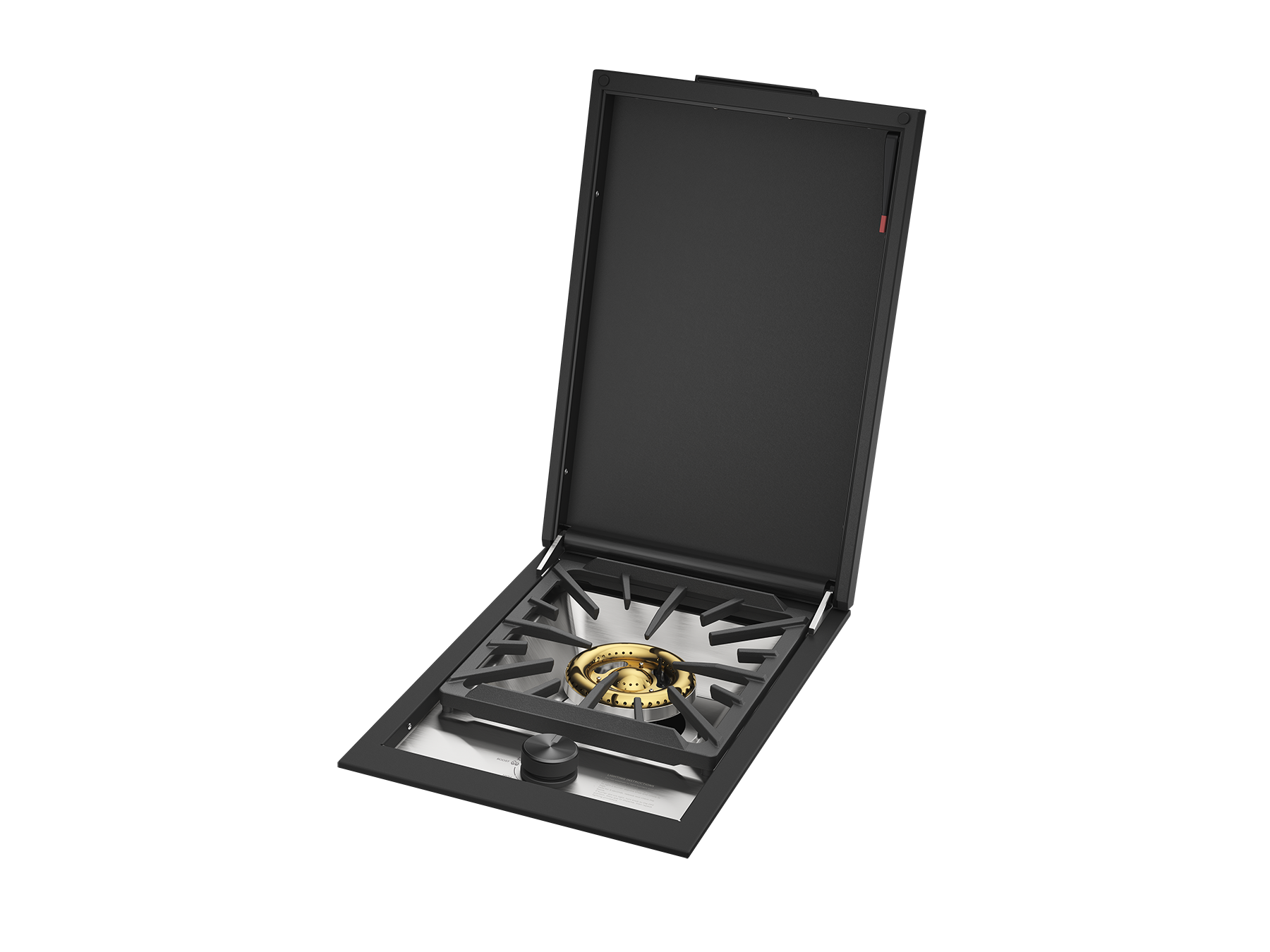 Beefeater ProLine Series Built In Gas Side Burner with Lid - COLORBOND Steel Monument Finish