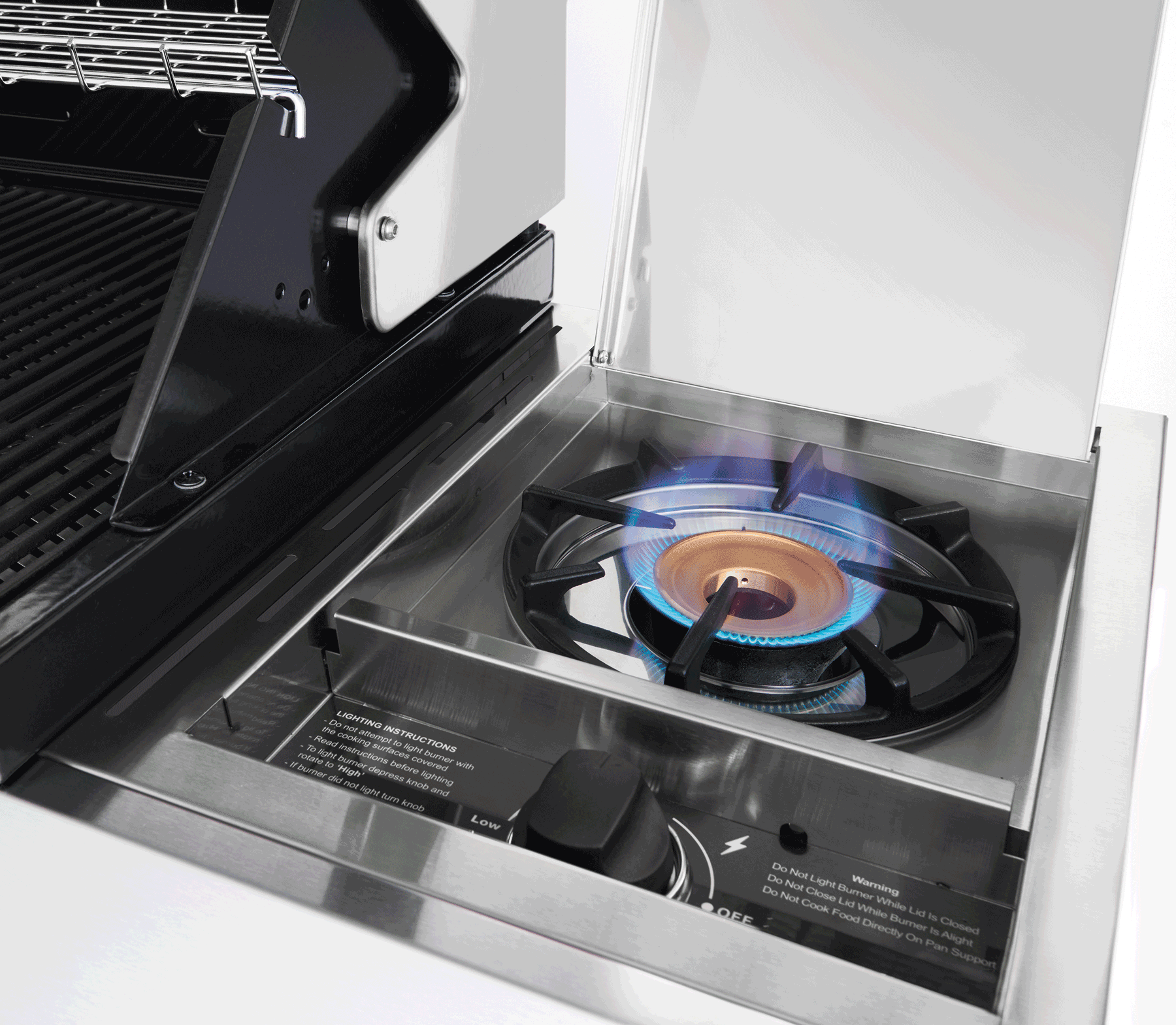 Beefeater 1200 Series 4 Burner Freestanding BBQ + Side Burner - Stainless Steel