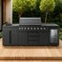 Gasmate Saturn Kitchen with 6 Burner BBQ Sink Module & Single Drinks Fridge - Charcoal