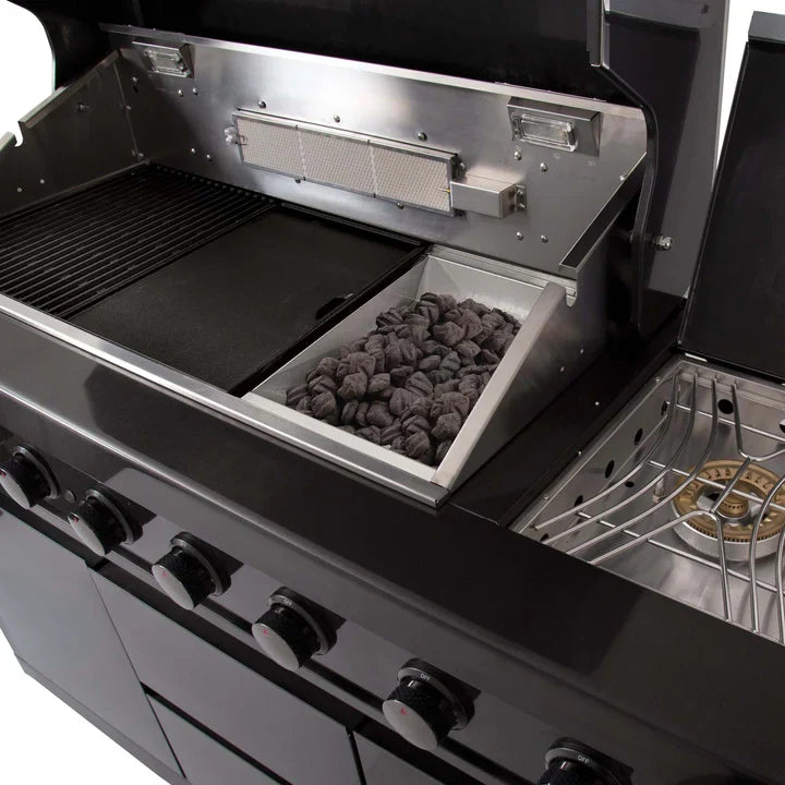 Gasmate Nova MK2 6 Burner Gas BBQ With Side Burner