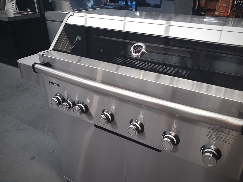 Everdure Hayman Stainless Steel 6 Burner BBQ on Trolley