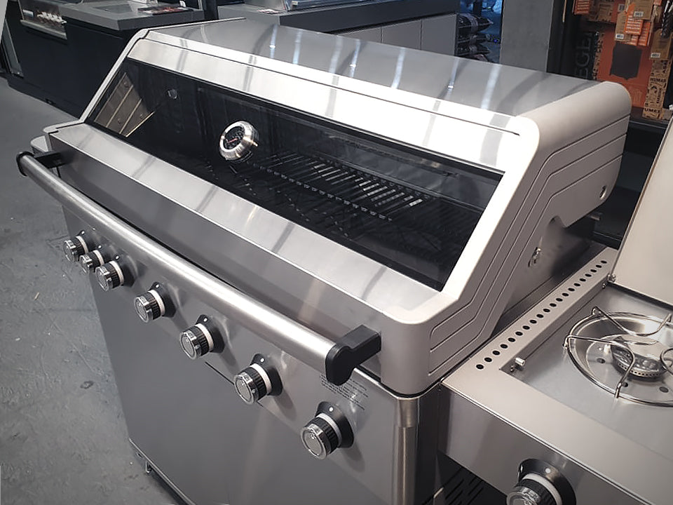 Everdure Hayman Stainless Steel 6 Burner BBQ on Trolley