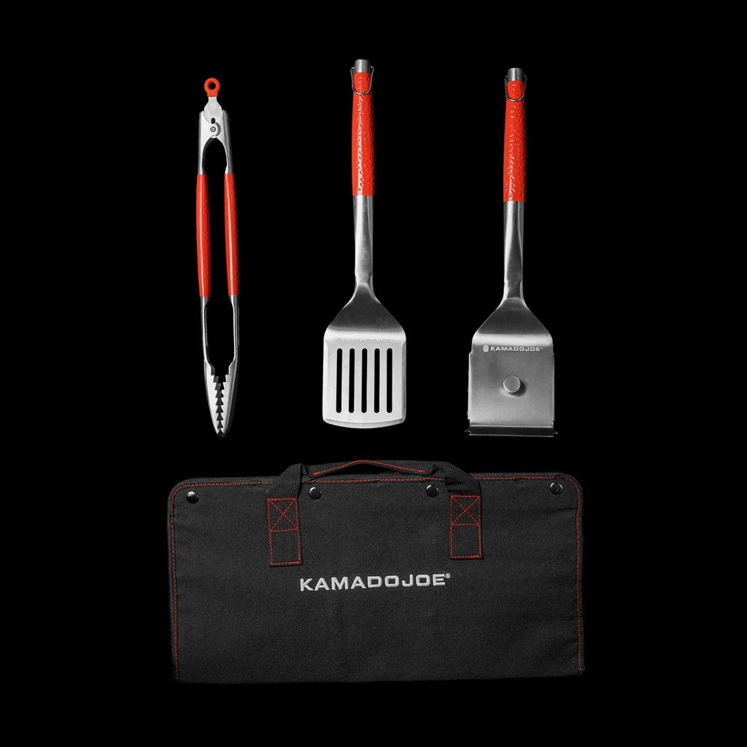 Kamado Joe Krafted Steel Grilling Tools Accessories Kit (4 Piece Set)