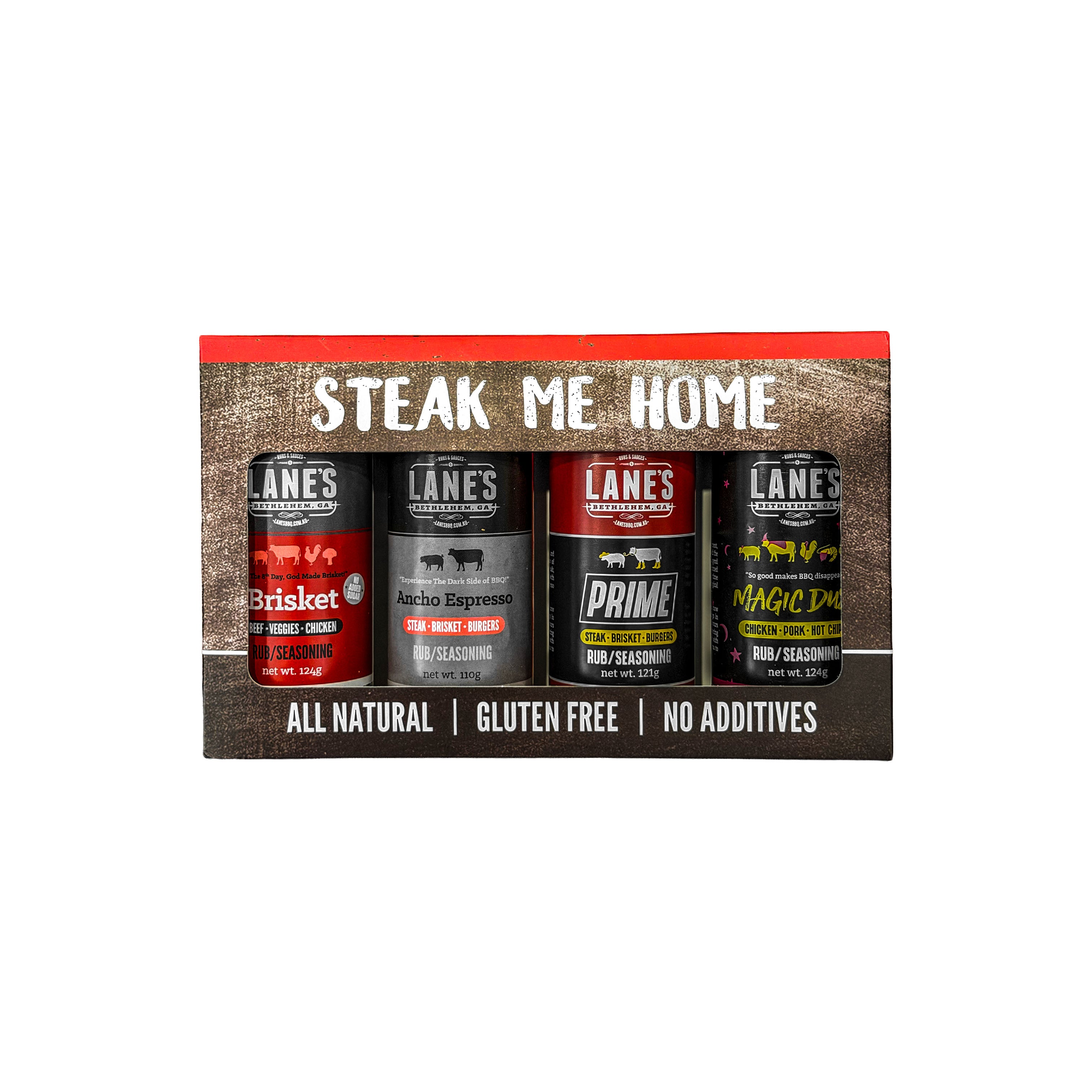Lanes BBQ Steak Me Home - 4 Rub Gift Set