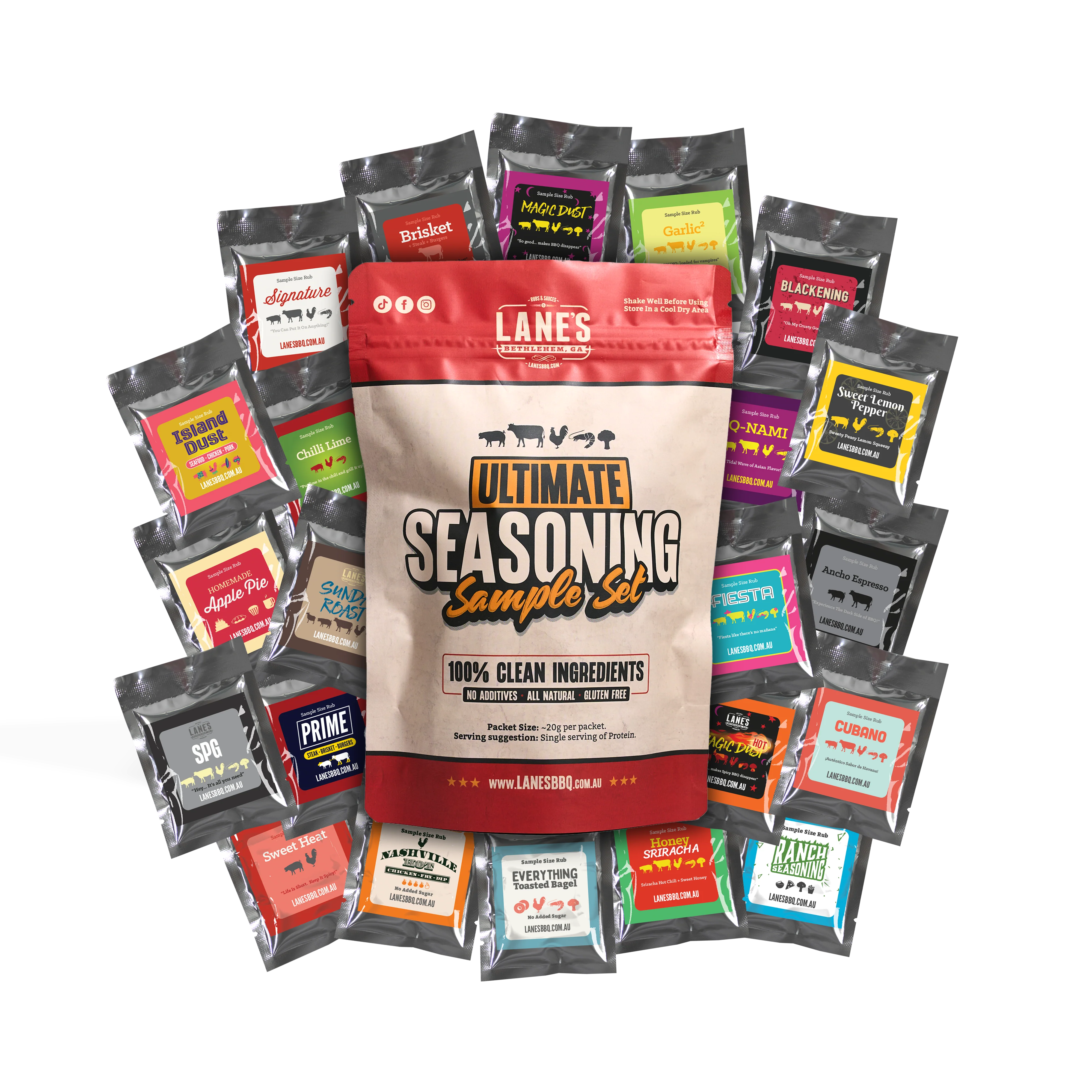 Lanes BBQ Ultimate Seasoning Sample Set