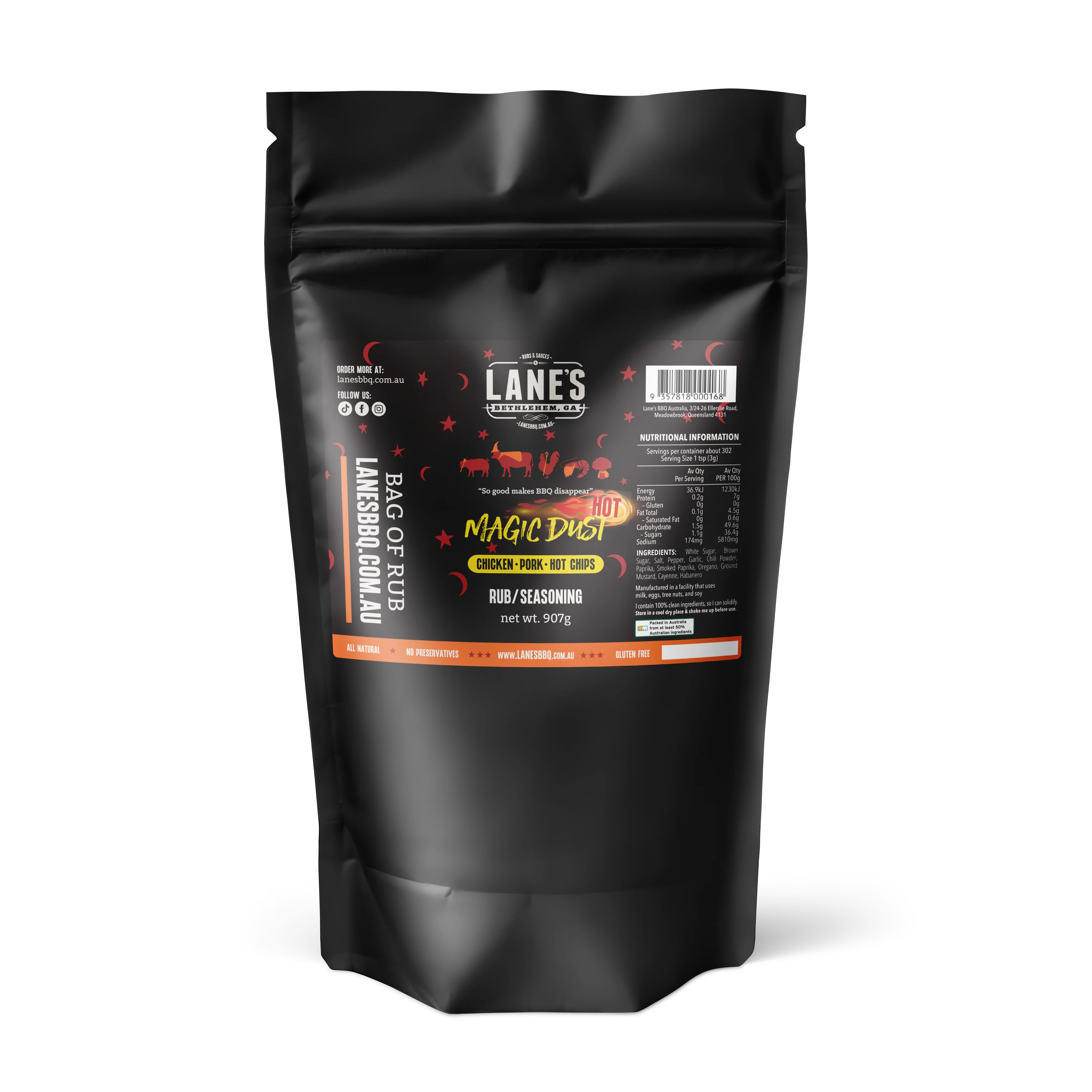 Lanes BBQ Magic Dust Hot Rub