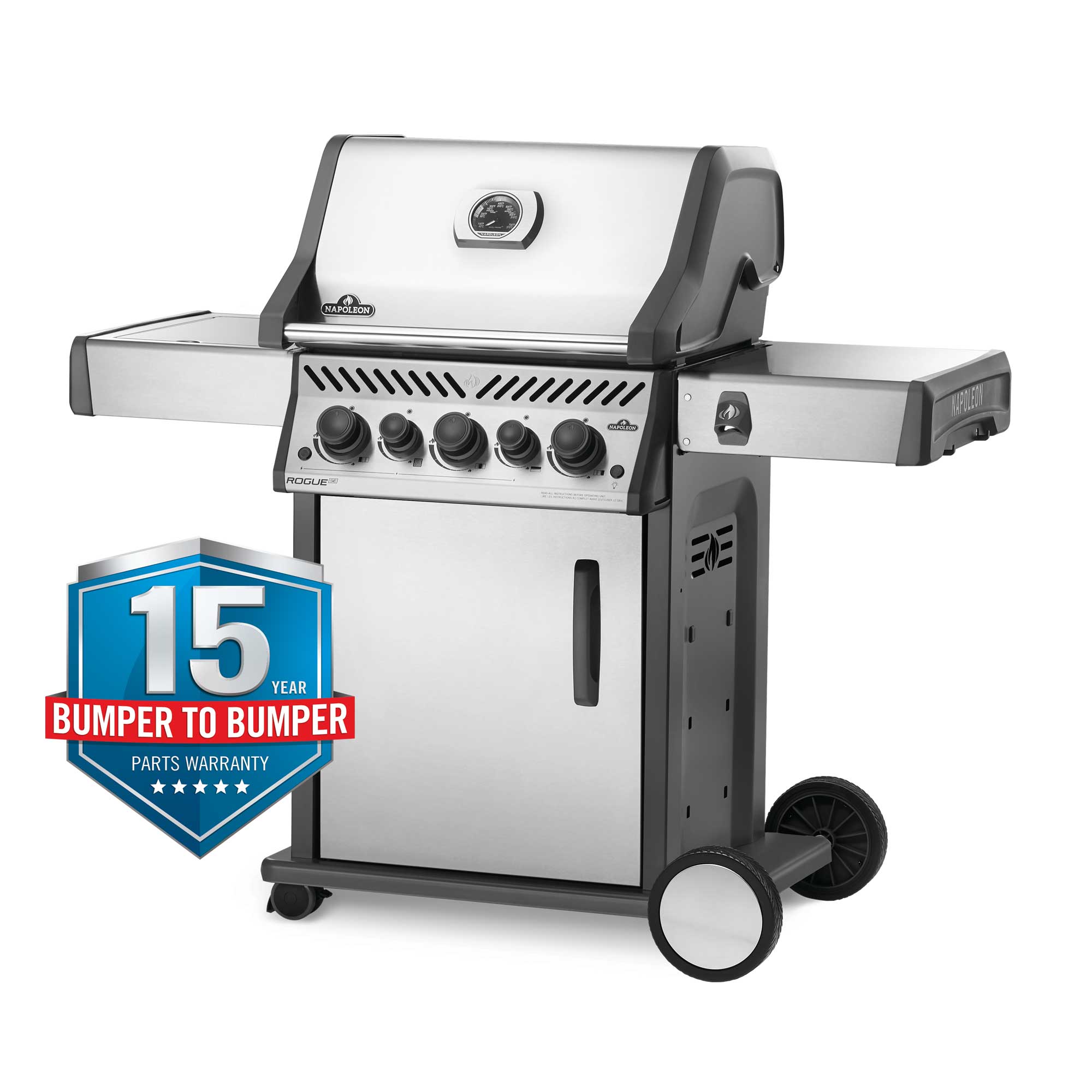 Napoleon Rogue RSE 425 3 Burner SS BBQ with Side Burner - RSE425RSBPSS-1-AU