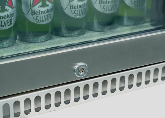 Napoleon 700 Series 38 Inch Built in and Bosston Double Door Alfresco Outdoor Fridge