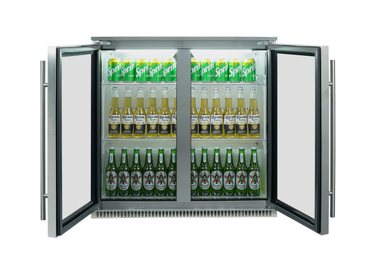 Napoleon 700 Series 38 Inch Built in and Napoleon Double Door Alfresco Outdoor Fridge