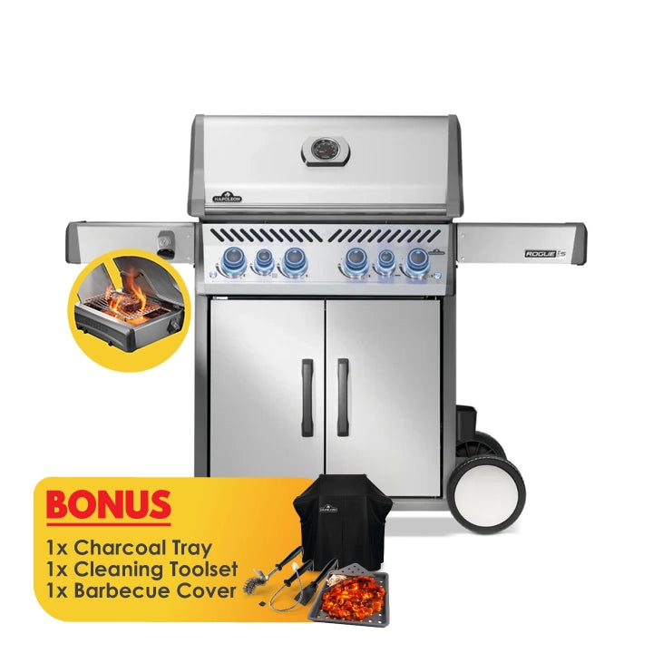 Napoleon Rogue Pro-S 525 SS 4 Burner BBQ with Infrared Sizzle Sideburner