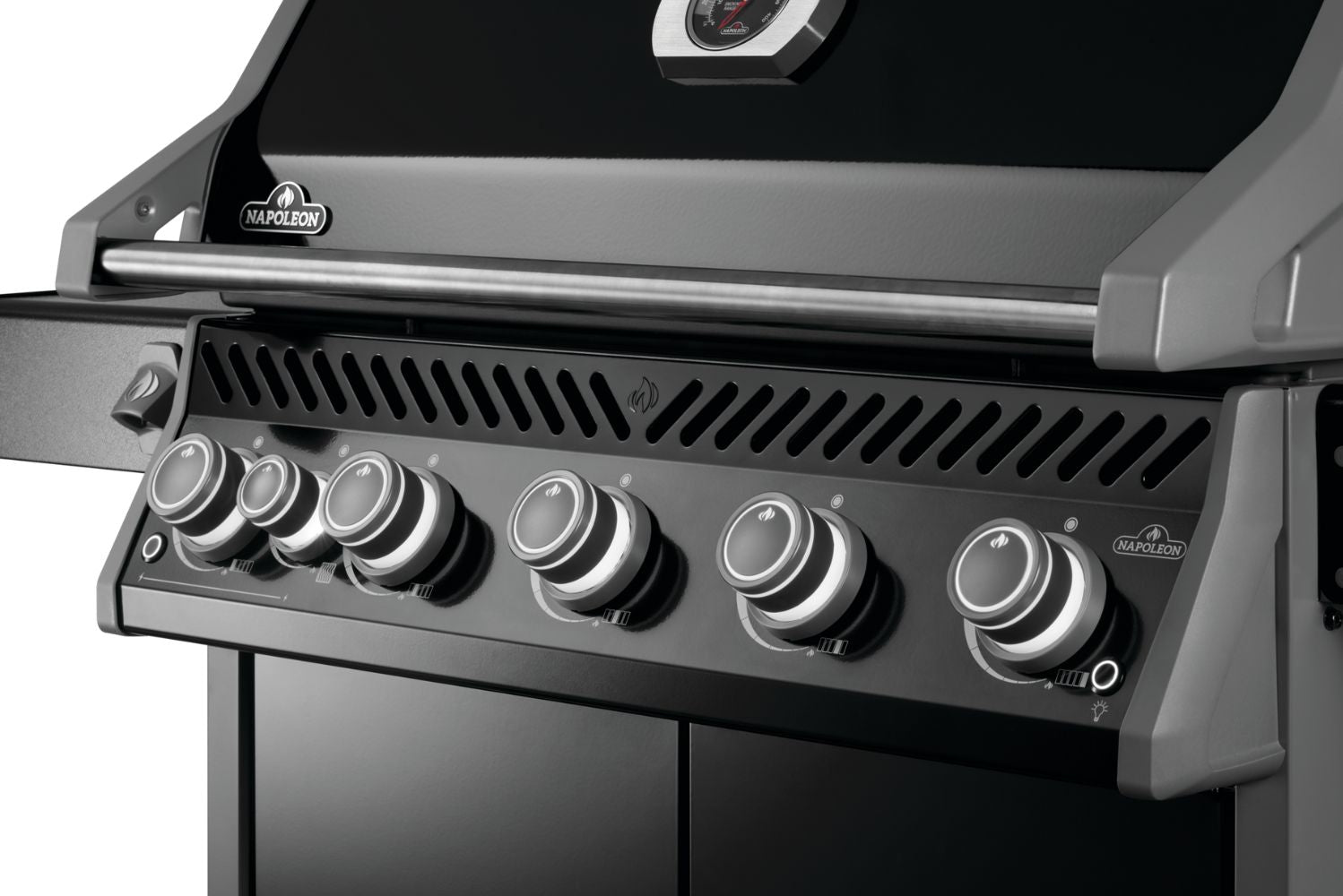 Napoleon Rogue Pro 625 Black 5 Burner BBQ with Infrared Sizzle Sideburner