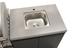Crossray Outdoor Kitchen 4 Burner BBQ, Double Door Fridge, Storage & Sink