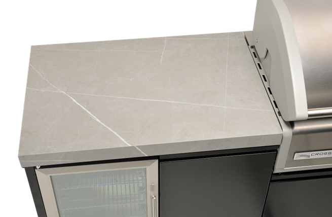Crossray Outdoor Kitchen 4 Burner BBQ & Double Side Cabinets