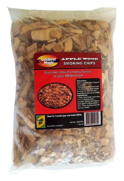 Outdoor Magic Apple 1kg Smoking Chips - The BBQ King