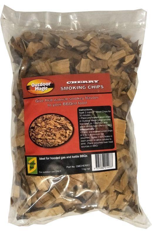 Outdoor Magic Cherry 1kg Smoking Chips - The BBQ King