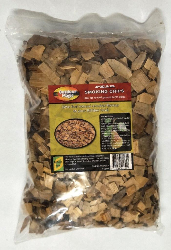 Outdoor Magic Pear 1kg Smoking Chips - The BBQ King