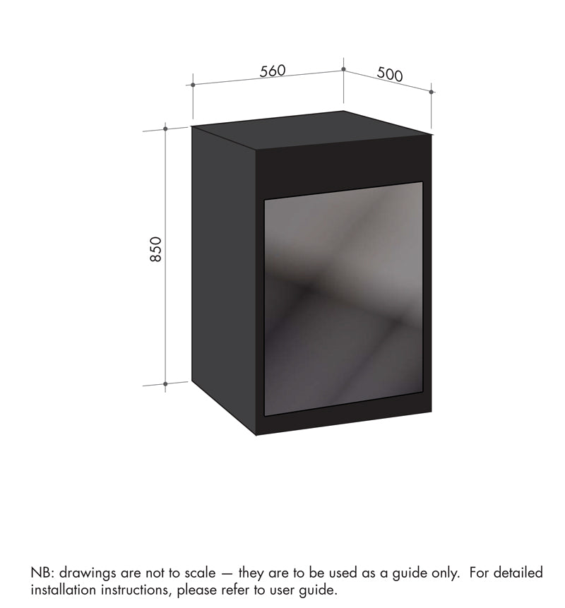 Artusi 100 Litre Black Single Door Outdoor Bar Fridge - ABC1B
