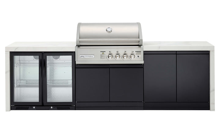 Crossray Premium 4B Outdoor Kitchens with Sink and 1 door Fridge - TC4KP-15
