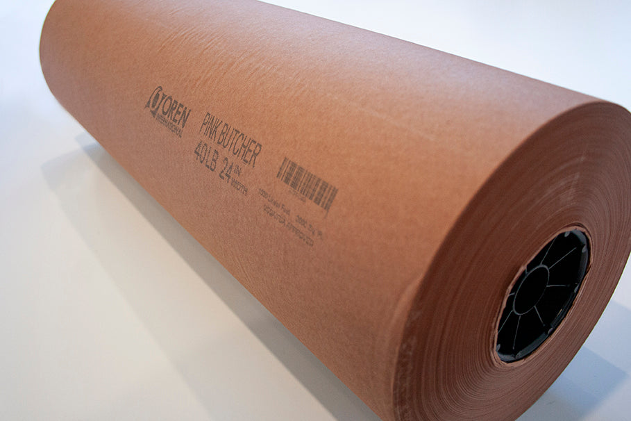 Food Grade Butchers Paper 24" 1000FT (Oren Pink) Commercial size