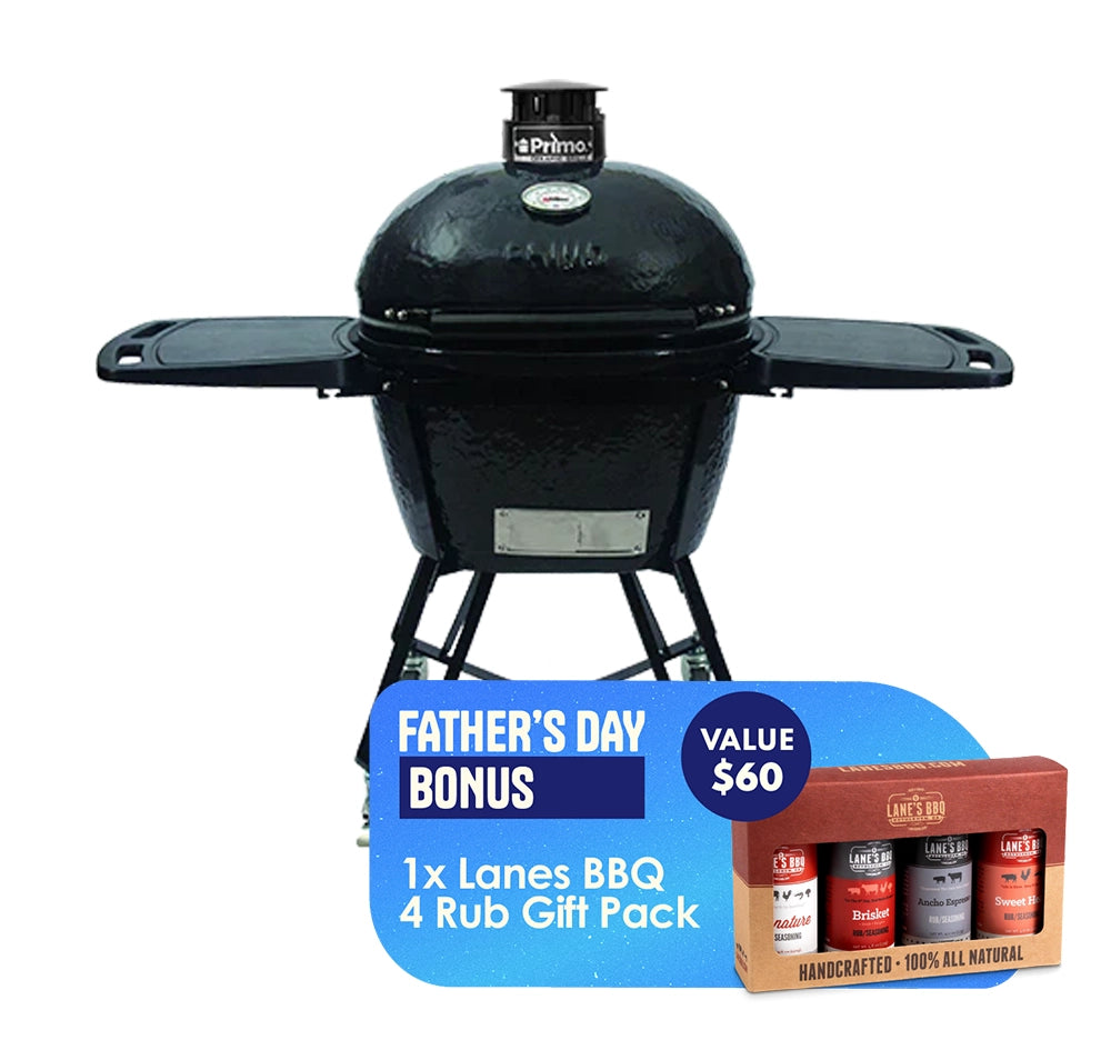 Primo Oval Large All-In-One Charcoal Grill Bundle