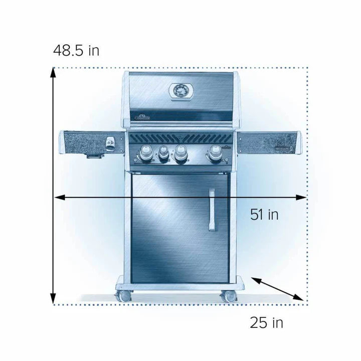 Napoleon Rogue Pro 425 Black BBQ with Range Side Burner